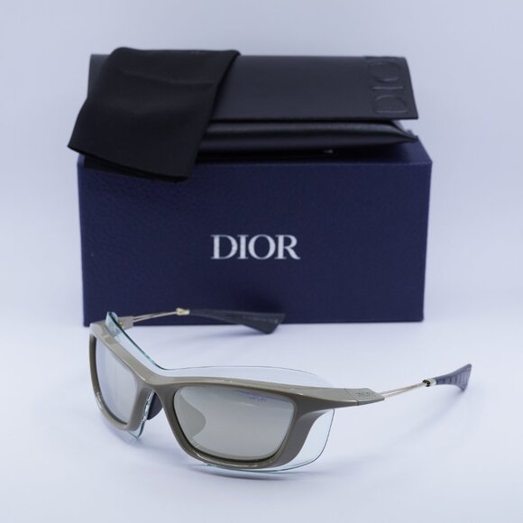 Dior DIORXPLORER S1U 78A4 Sunglasses Brown Square Frame, Grey Lenses - Picture 11 of 11
